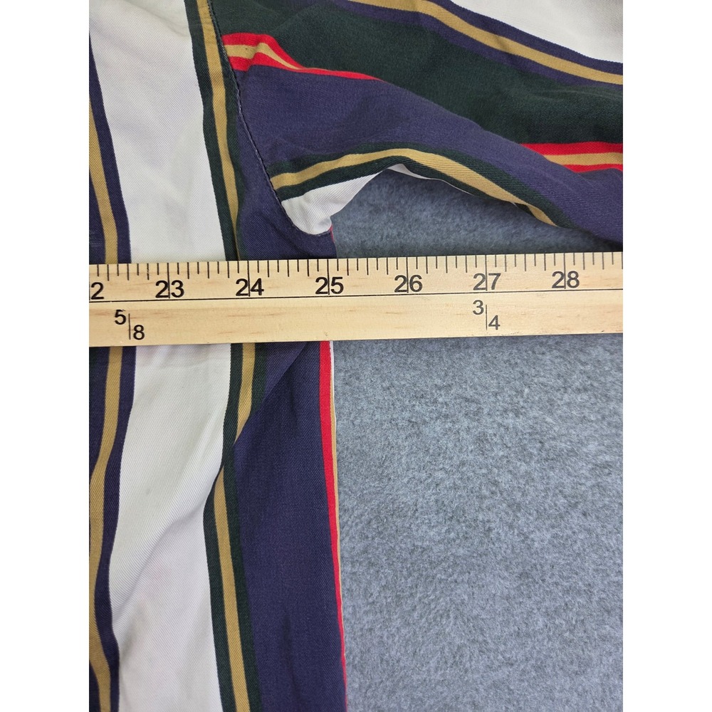 Bugle Boy Mens Vertical Stripe Button Down Shirt XXL Multicolor 90s Preppy